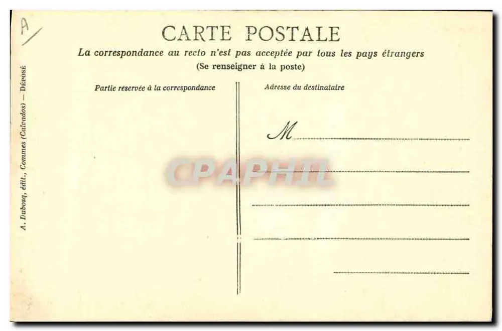 Interessante Lektüre — Tal der Touques — A.D. n° 314 — D. Louveau, Houffleur - Rückseite