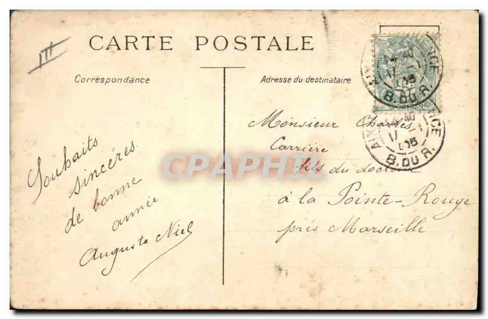 Junge Frau unter Vegetation — B. Sirven, Imp. Edt. Toulouse Paris — n° 5.0.262 - Rückseite