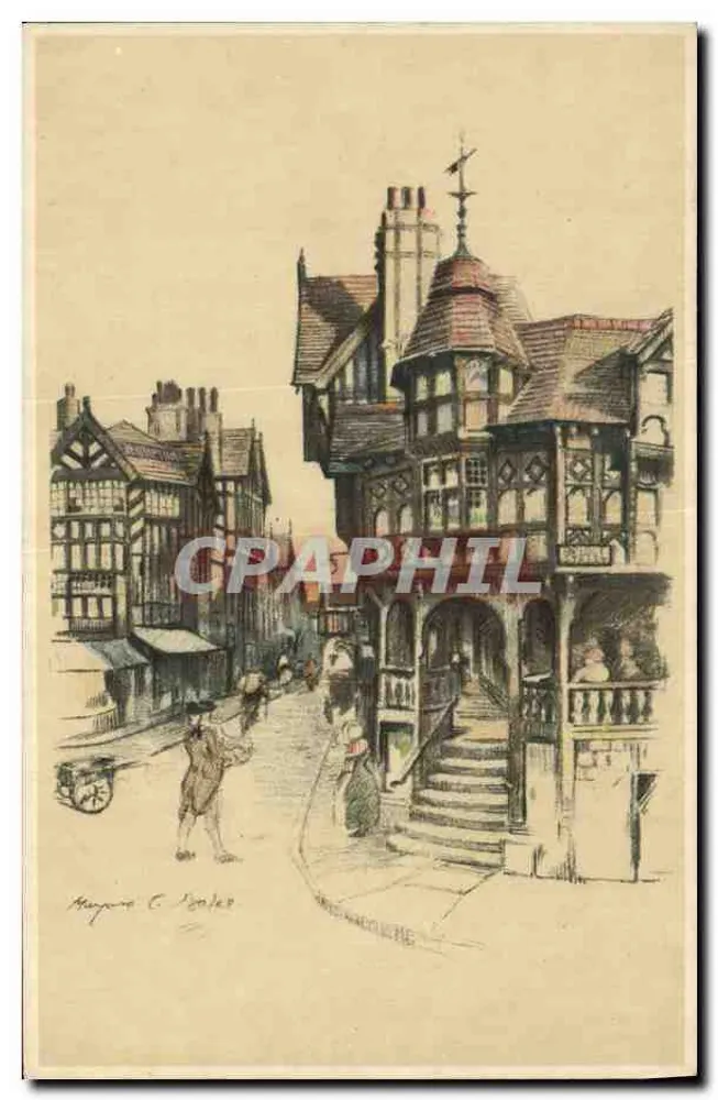 Visão de rua em York — desenho de Margaret C. Sonles — editor Primus - Frente