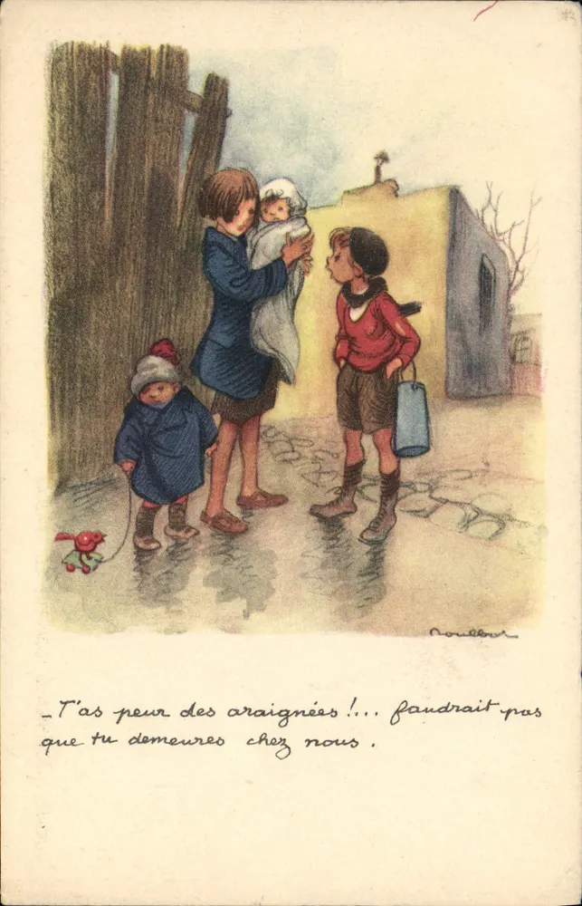 Kinder und Baby — Interaktionsszene — Verlag Coulleur, n°4 - Vorderseite