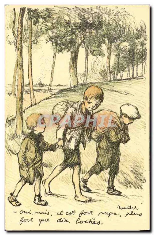 Drei Kinder im Wald — Waldszenen — Roullot - Vorderseite