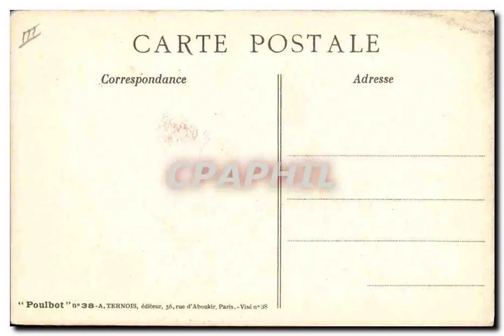 Szenen eines Portiers — Zeppelin — Poulbot n°38-A - Rückseite