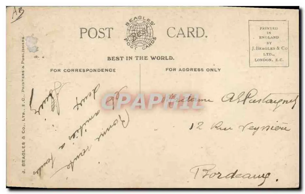 Krönungs-Durbar, Delhi — Der Kaiser und die Kaiserin präsentieren sich ihrem Volk — Beagles' Postcards n°690.O - Rückseite