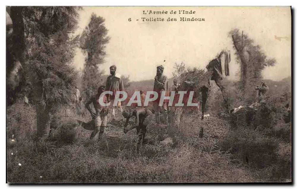 Die indische Armee — 6 - Toilette der Hindus - Vorderseite