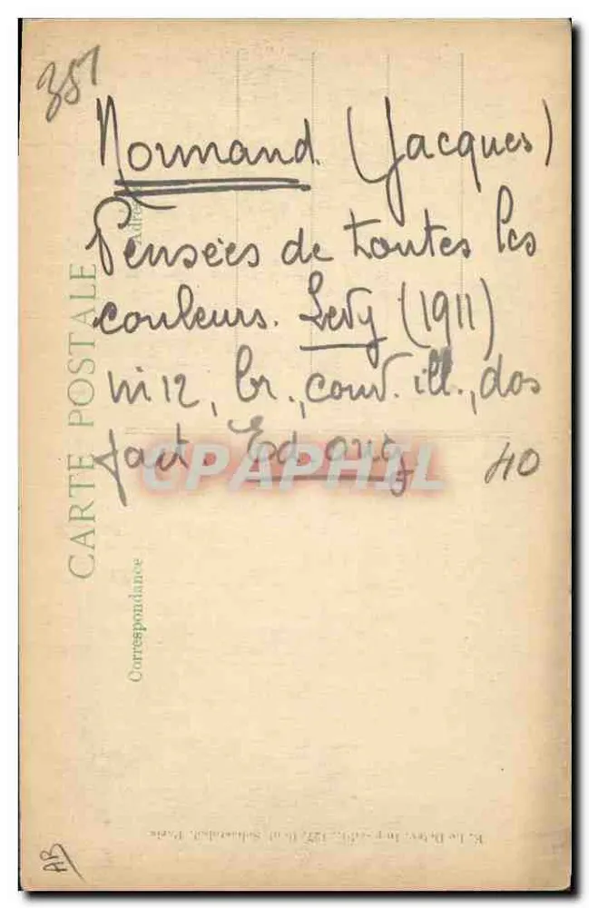 Am Tränkbrunnen - Indianische Muletten — 1914, 11. Serie — Cliché Marc Land - Rückseite