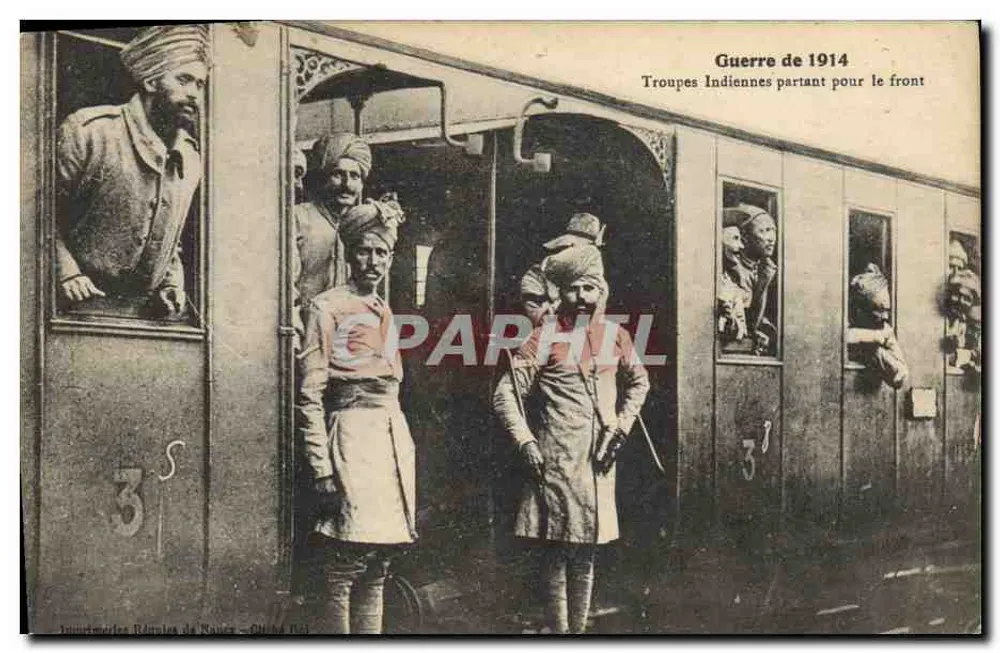 Indische Truppen auf dem Weg zum Front — Krieg 1914 — Verlag: Édouard de Nantes - Vorderseite