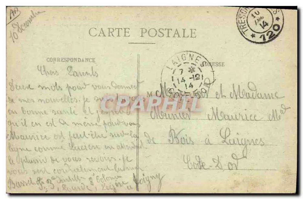Indische Truppen auf dem Weg zum Front — Krieg 1914 — Verlag: Édouard de Nantes - Rückseite