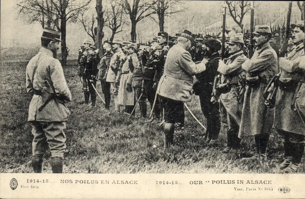 Nossos Poilus na Alsácia — 41ª Série — Visé, Paris N° 1015 - Frente