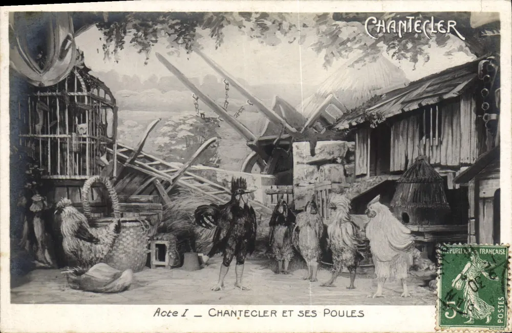 Chantecler — Akt I — Chantecler und seine Hühner — Verlag nicht sichtbar - Vorderseite