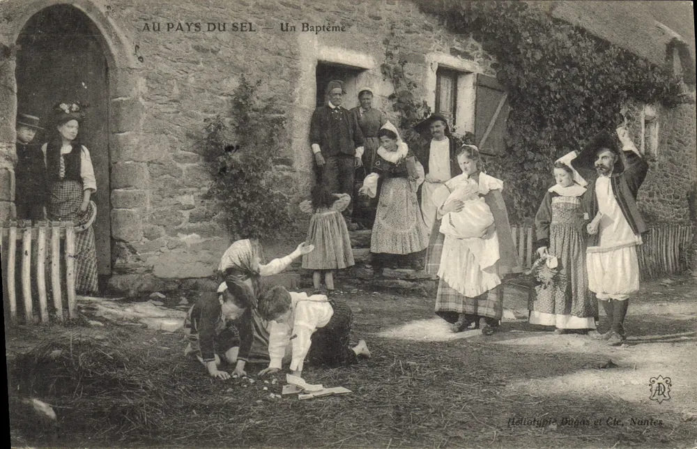 Im Land des Salzes — Ein Taufritual — Héliotypie Bugas et Cie, Nantes - Vorderseite