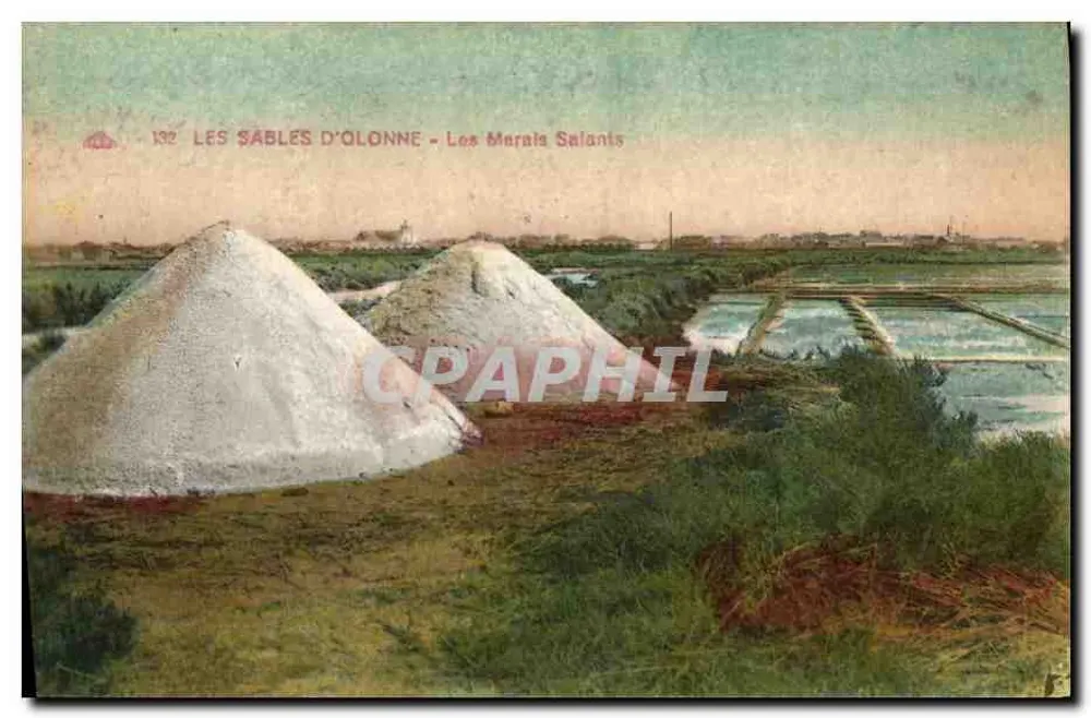 Les Sables d'Olonne — Os Marais Salants — Editor: J. Accademia des Arts Photographiques, Strasbourg — N° de série 132 - Frente