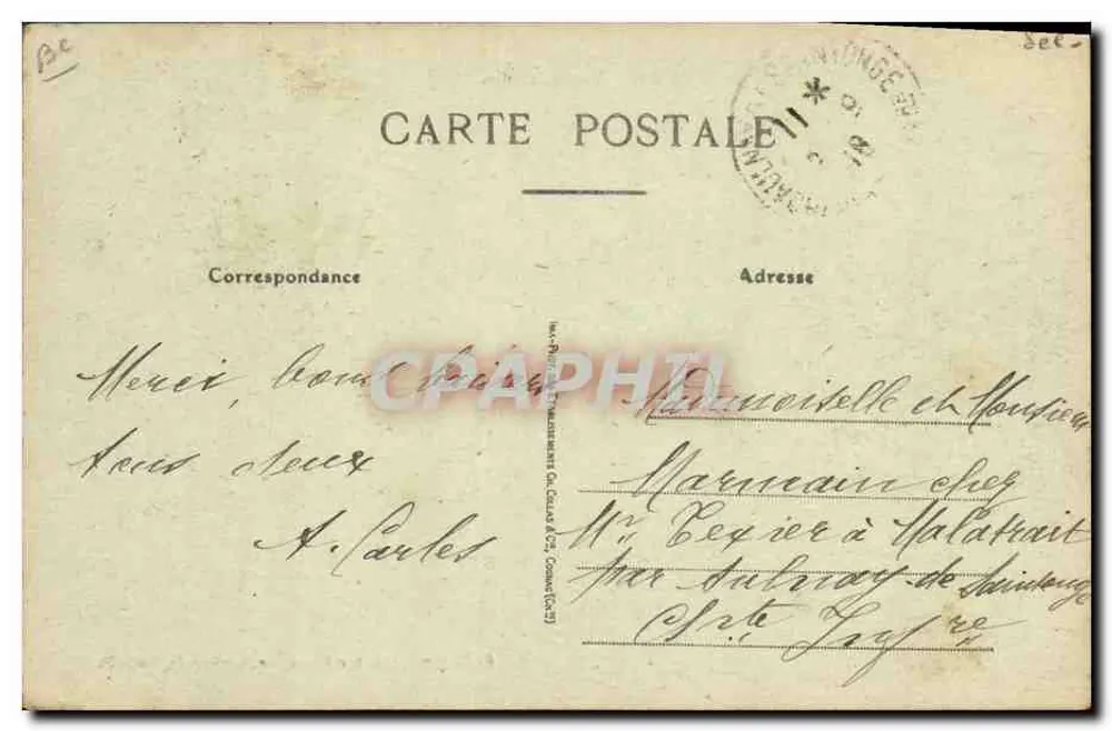 Arredores de FOURAS — Marais Salants — R. Berzevin, editor, 66, rue des Merciers, La Rochelle - Verso
