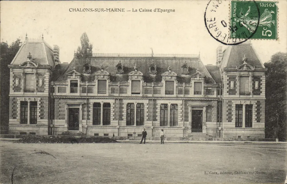 Chalons-sur-Marne — A Caixa de Economia — L. Coex, editor - Frente