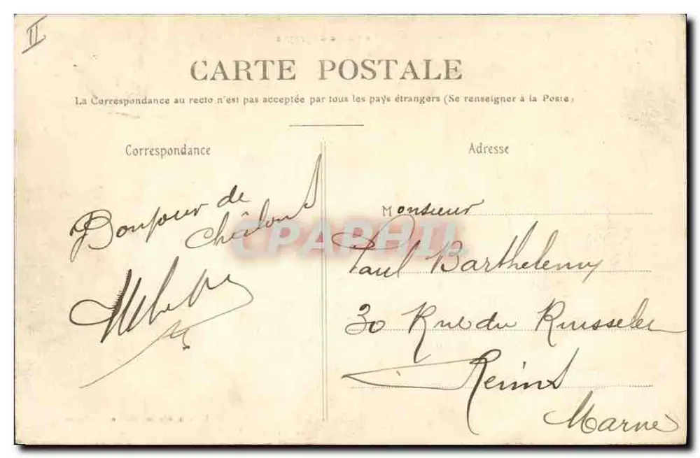 Chalons-sur-Marne — A Caixa de Economia — L. Coex, editor - Verso