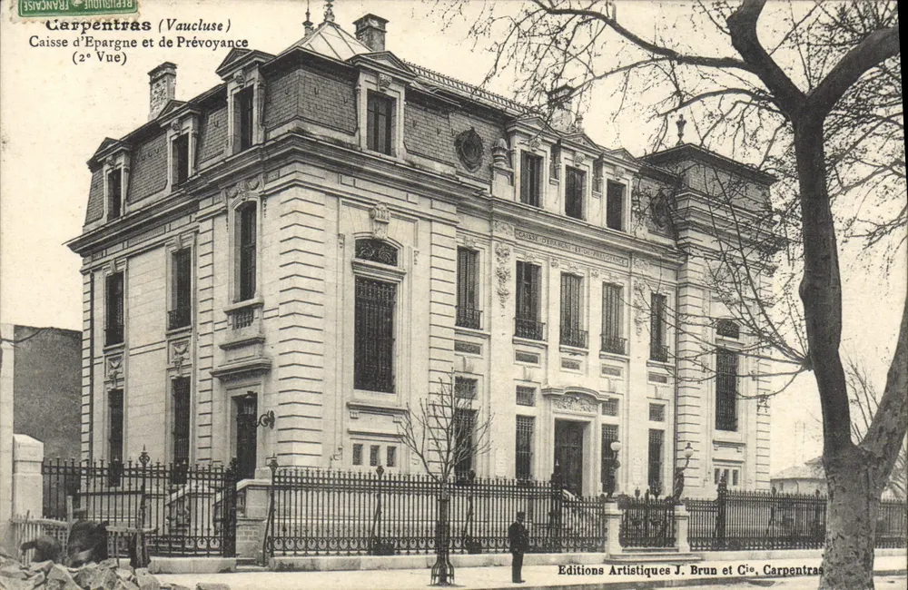 Carpentras (Vaucluse) — Sparkasse und Vorsorgekasse — 2. Ansicht — Künstlerische Ausgaben J. Brun et Cie, Carpentras - Vorderseite