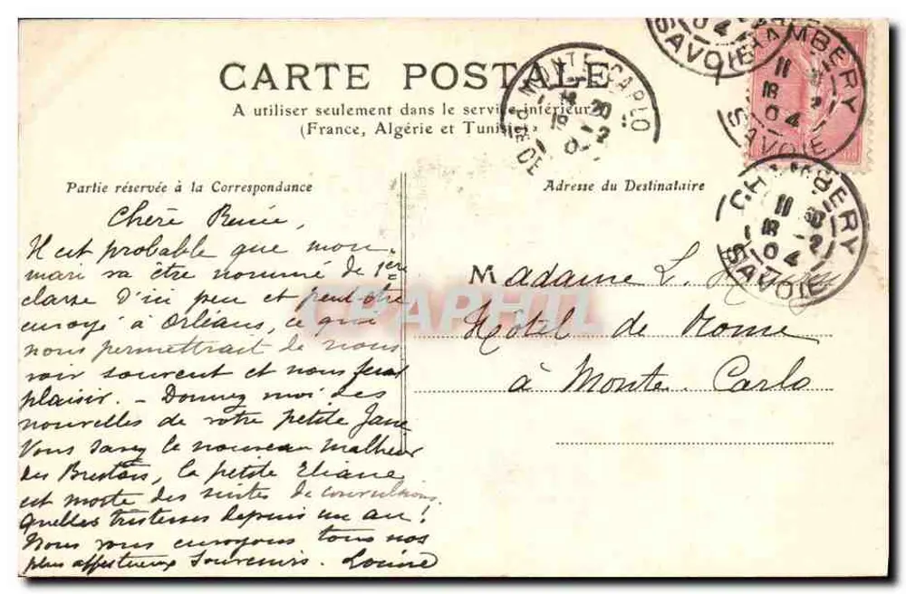 Chambéry — Fontaine de Boigne — Postamt und Sparkasse - Rückseite