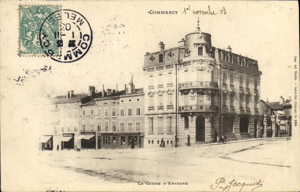 Commercy — A Caixa de Economia — Imp. M. Woud, Saint-Hilaire (Chapoix) N° 1284 - Frente