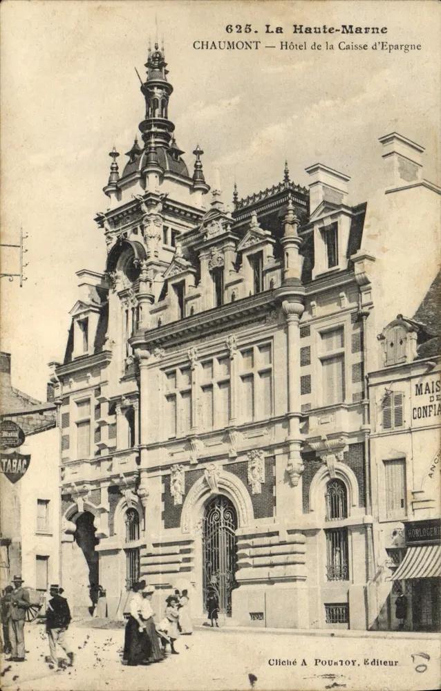 Chaumont — Hotel der Sparkasse — Foto von A Pourtoy, Verlag - Vorderseite