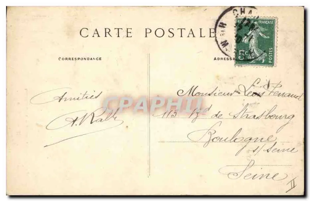 Chaumont — Hotel der Sparkasse — Foto von A Pourtoy, Verlag - Rückseite