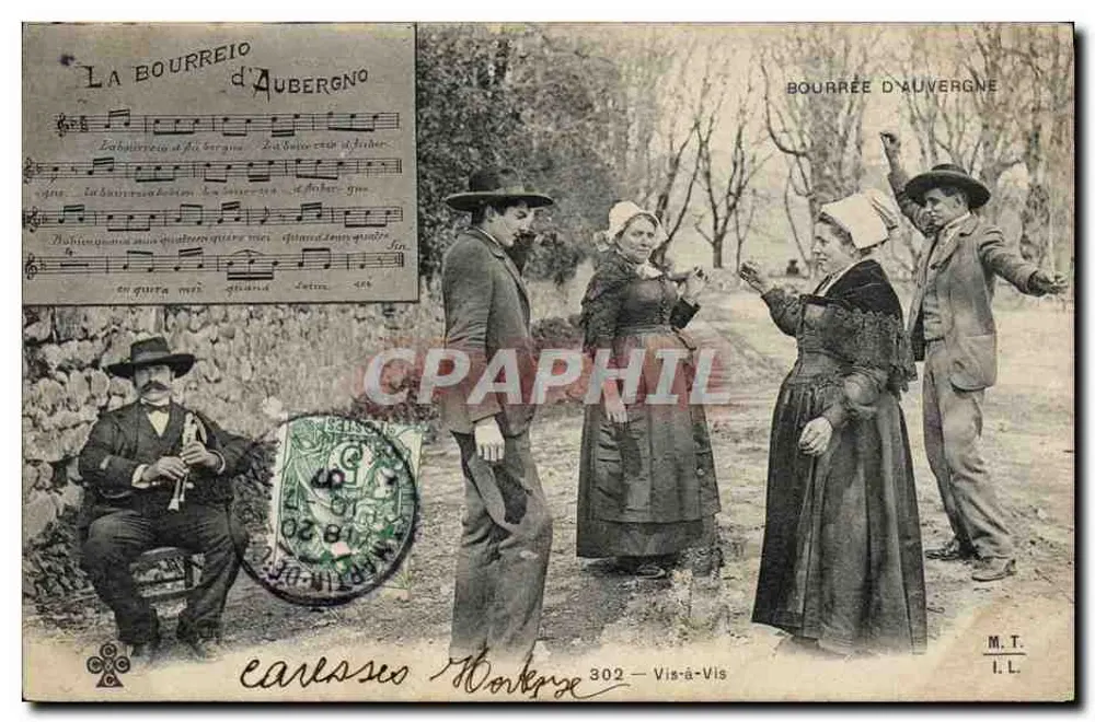 Bourrée da Auvergne — cena de dança e música — M.T. I.L. n°302 Vis-à-Vis - Frente