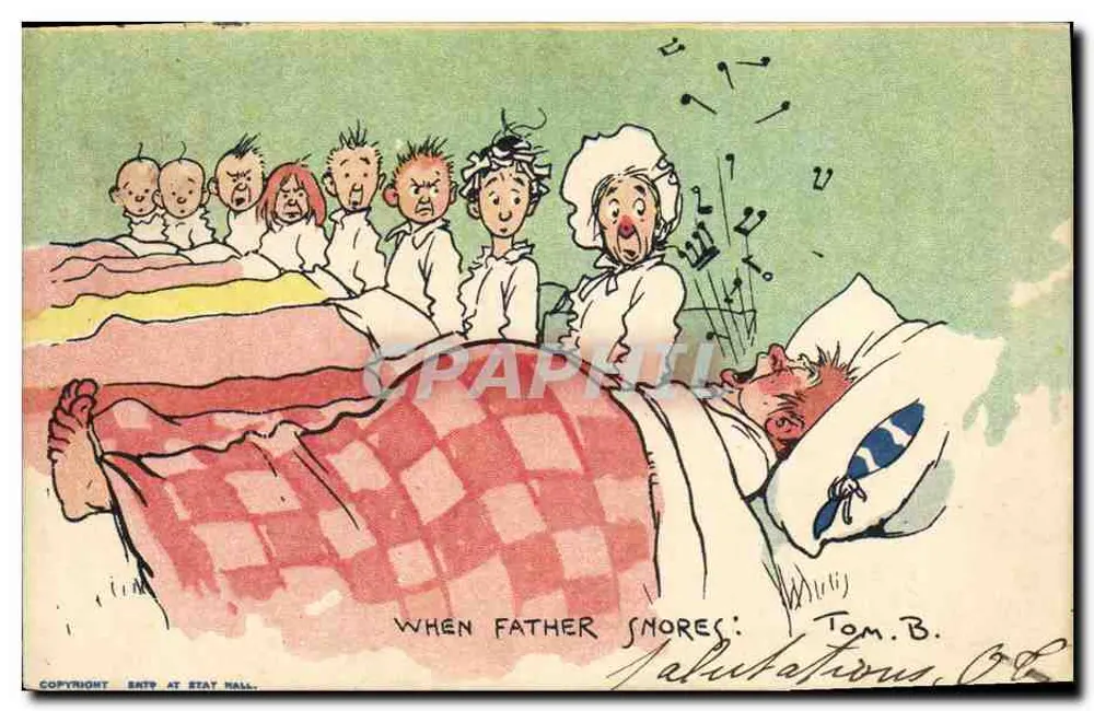 Wenn der Vater schnarcht — Tom. B. — Davidson Bros. London, Serie 2548 - Vorderseite