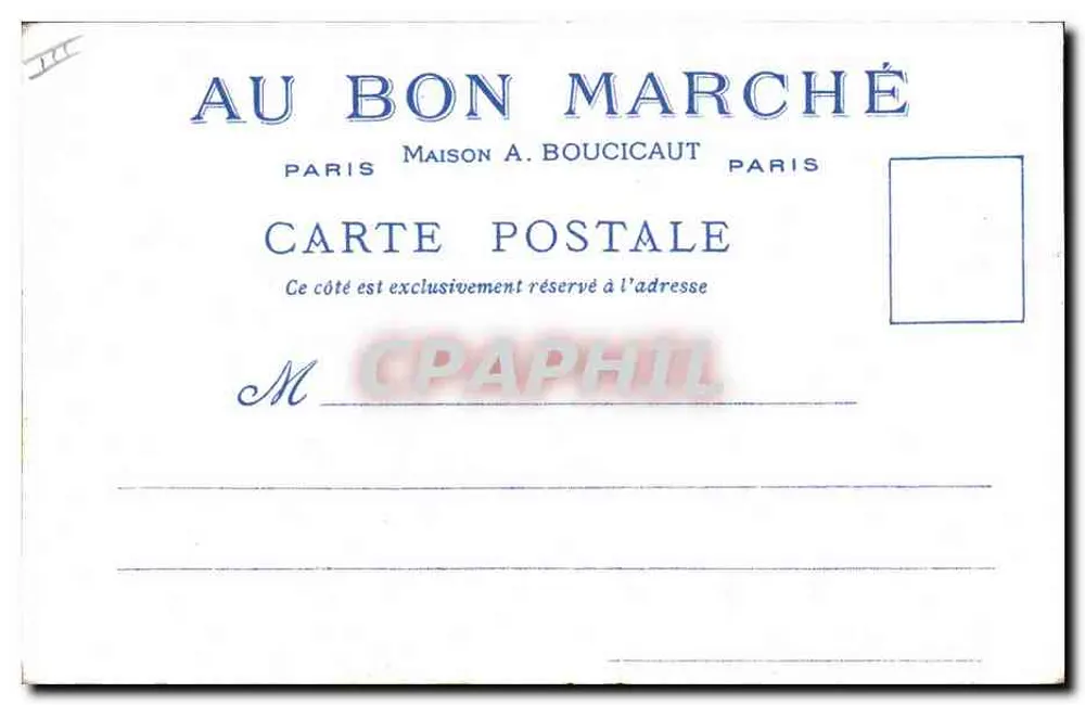 Porte Saint-Michel — Paris — herausgegeben von den Magasins du Bon Marché - Rückseite
