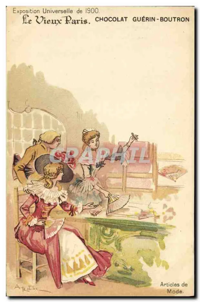 Alt-Paris — Weltausstellung 1900 — CHOCOLAT GUÉRIN-BOUSTRON - Vorderseite