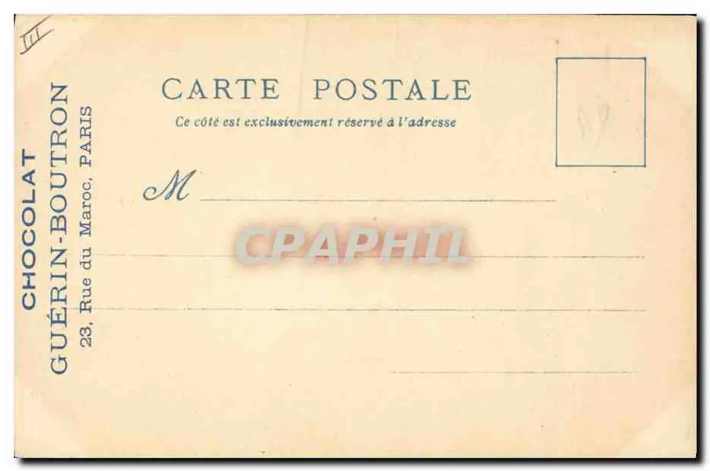 Alt-Paris — Weltausstellung 1900 — CHOCOLAT GUÉRIN-BOUSTRON - Rückseite