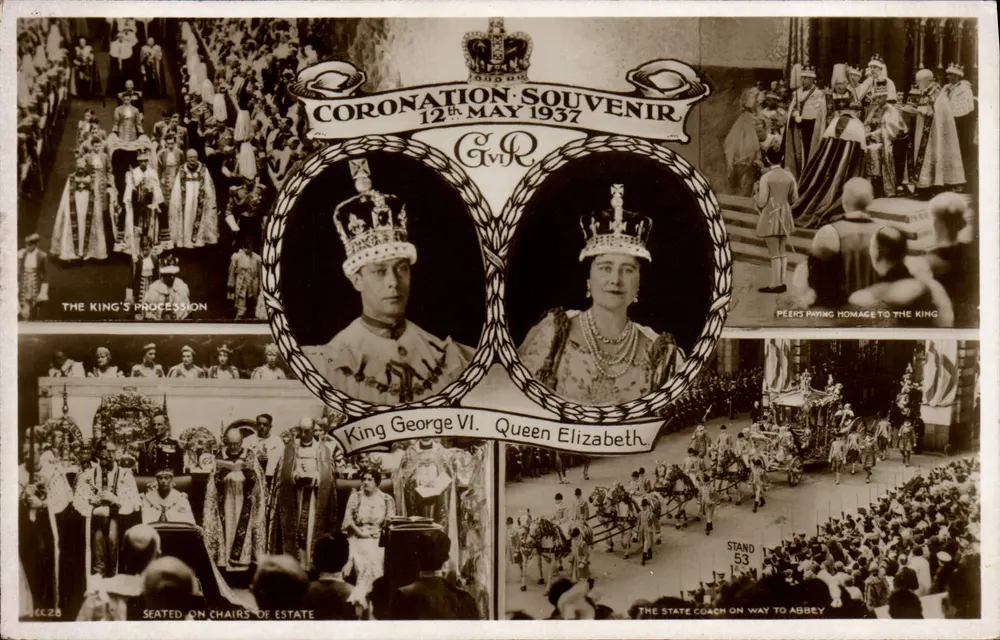 Kronungs-Gedächtniskarte — 12. Mai 1937 — Valentines's - Vorderseite