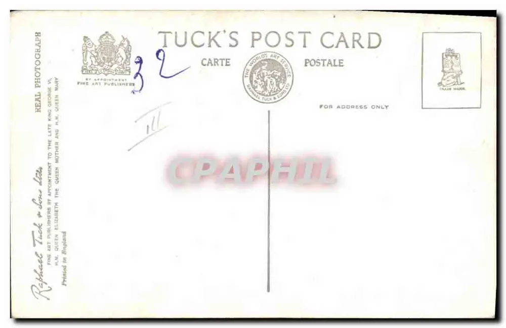 Die gekrönte Königin — Krönung der Königin Elizabeth in der Westminster Abbey, Juni 1953 — Tuck Card n° C 17 - Rückseite