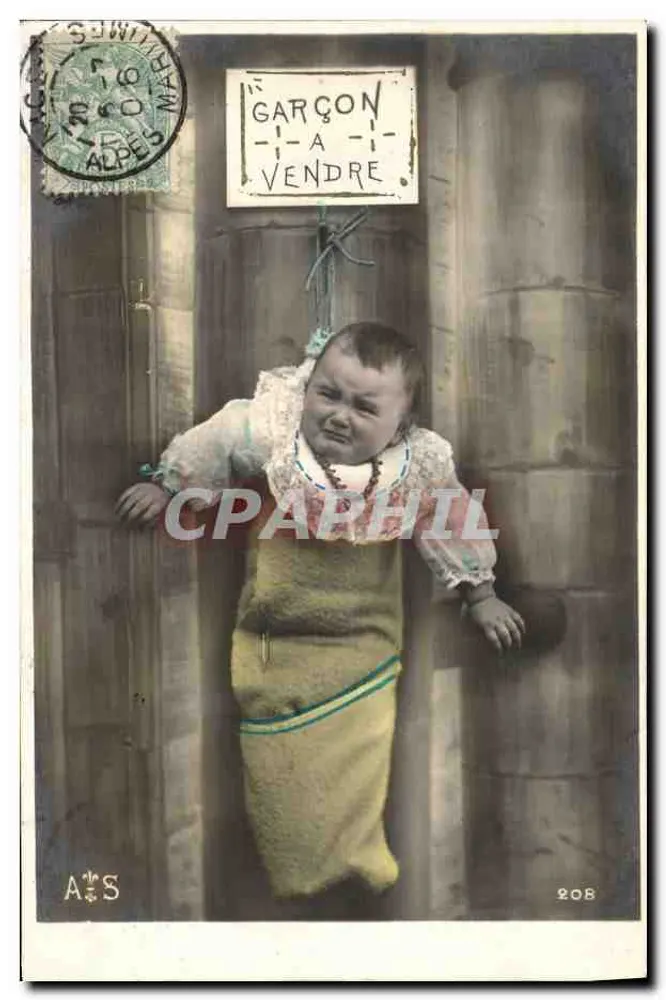 Garçon à vendre — satirische Szene — ATS, Nr. 208 - Vorderseite