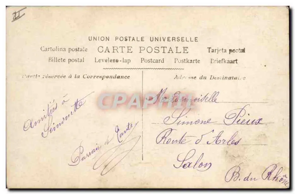 Bebê em um cesto de rosas — carta postal ilustrada — editor anônimo, n° 130 - Verso