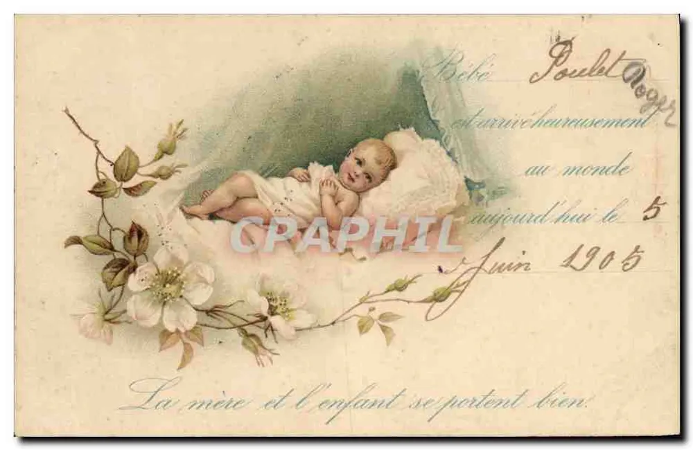 Baby Roop Huhn — Glücklich zur Welt gekommen — G.B. Paris - Vorderseite