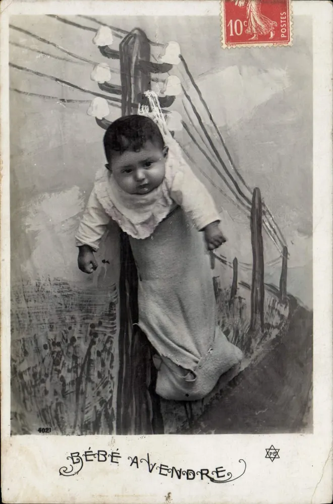 Bébé Avendre — Enfant dans un décor de clôture et de fleurs — Éditeur : Bébé Avendre, n° 4021 - Vorderseite