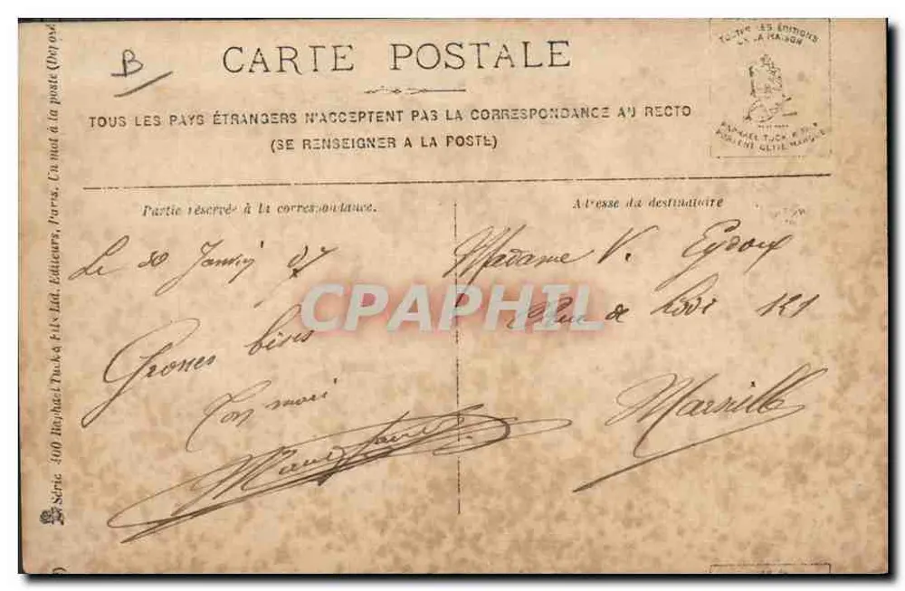 Atores Célebres — Brasseur — Rauchinger Paris - Verso