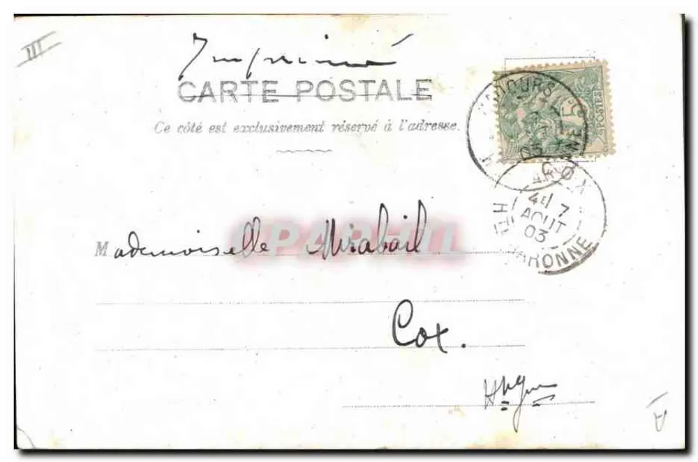Patrie ! — M. Laugier — Eushe Mairet — L.V.B. C1er PARIS - Verso