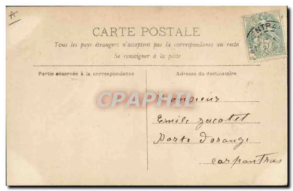 Mlle de Fergaudy — retrato de perfil — Editores de Arte, Paris, série 2051 - Verso