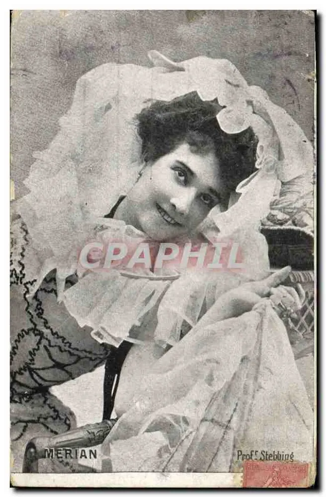 Femme en robe et voile — Prof. Stebbug — éditeur MERIAN - Frente