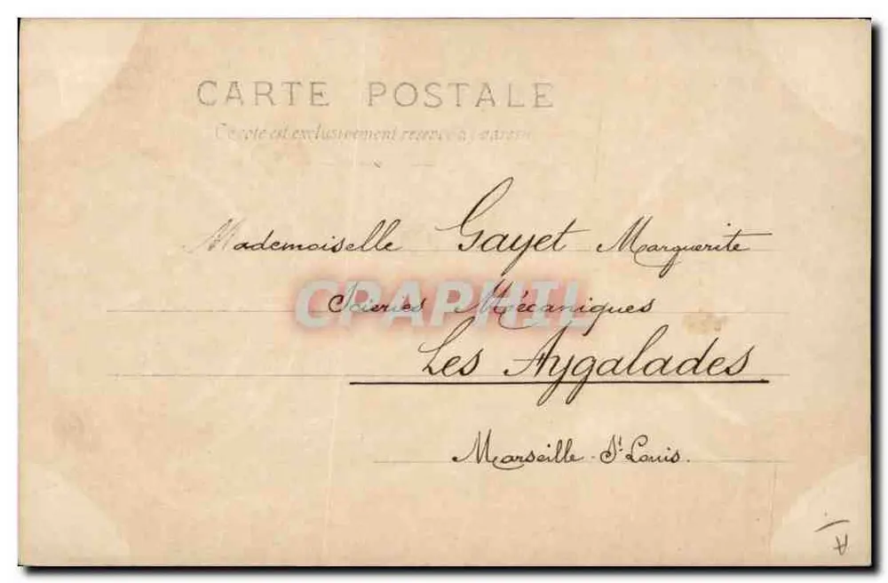 Jovem mulher com véu — retrato — Reutlinger, Paris, n° 177/3 - Verso
