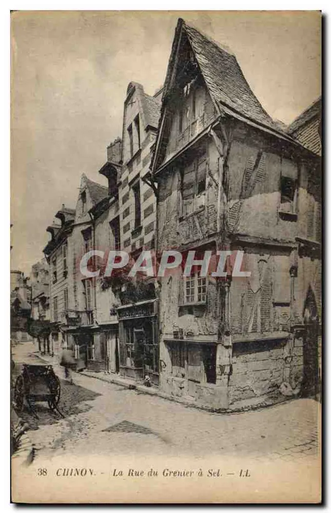 Chinon - A Rue du Grenier à Sel - I.A. - n°38 - Frente