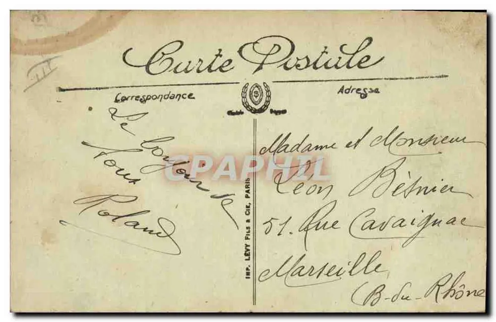 Le Pouliguen — Panorama et les Marais Salants — IMPR. LEVY PILE & CIE, PARIS - Rückseite