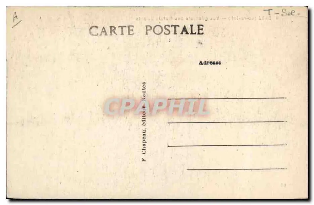 Batz (Loire-Inf.) — Vue générale des Marais Salants — F. Chapeau, éditeur Nantes, n° 16 - Verso