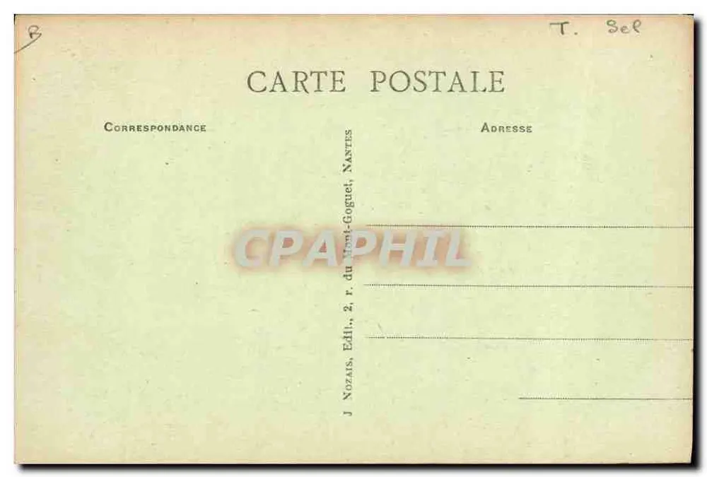 Die Salzstapel — Von GUÉRANDE nach BATZ (Loire-Inf.) — J. NOZAINS, Verlag - Rückseite
