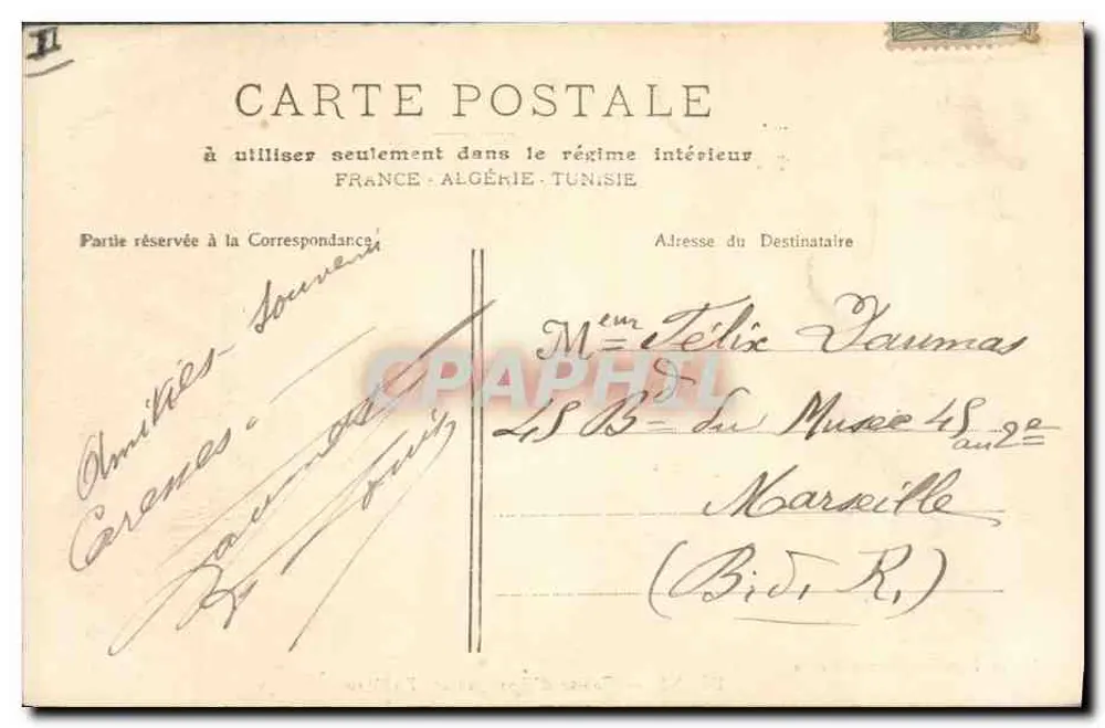 Digne — Sparkasse und Theater — Verlag Constans et Davin - Rückseite
