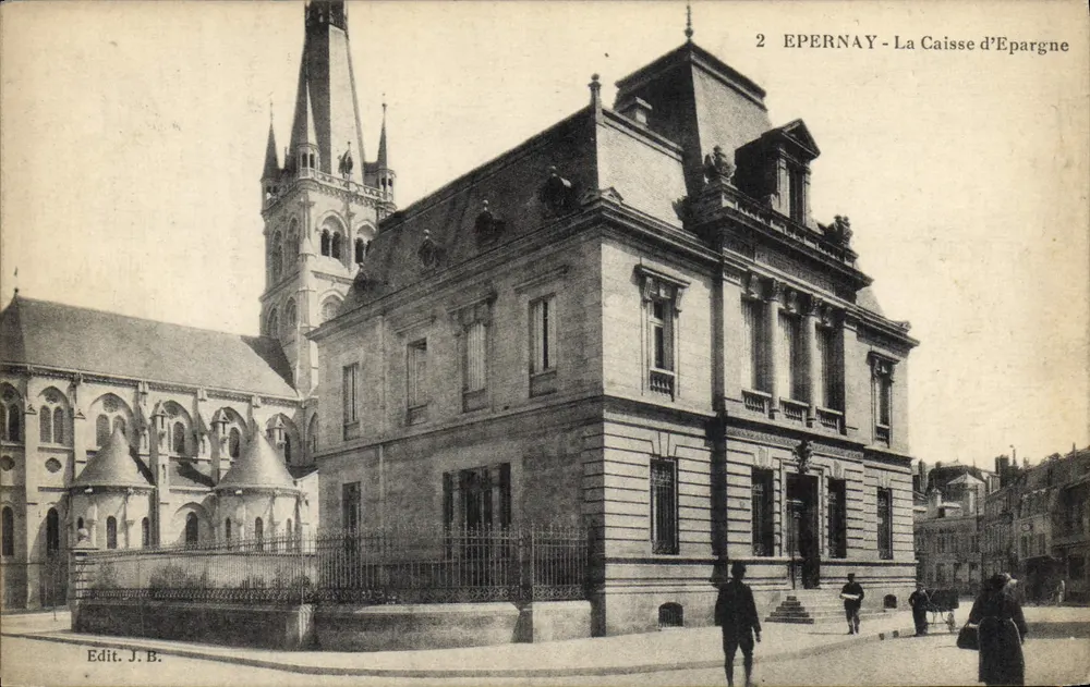 Epernay - A Caixa de Economia — editor J.B. - Frente