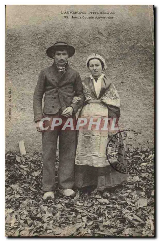 Pittorelle Auvergne — junges Paar aus Auvergne — Sammlung V. D. C. Verlag - Vorderseite