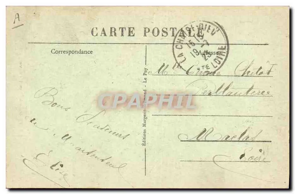 Die Auvergne-Bäuerin — Serie 3550 — Éditions Margerit-Briand - Rückseite