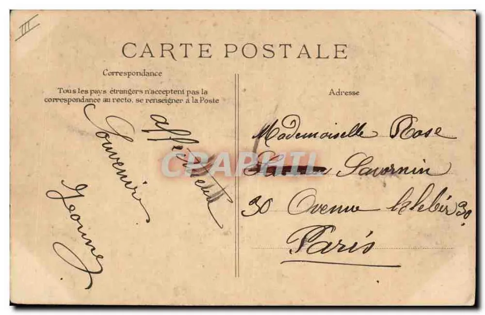 La Auvergne pintoresca — escena de aldea — ELD, n° 2223 - Reverso