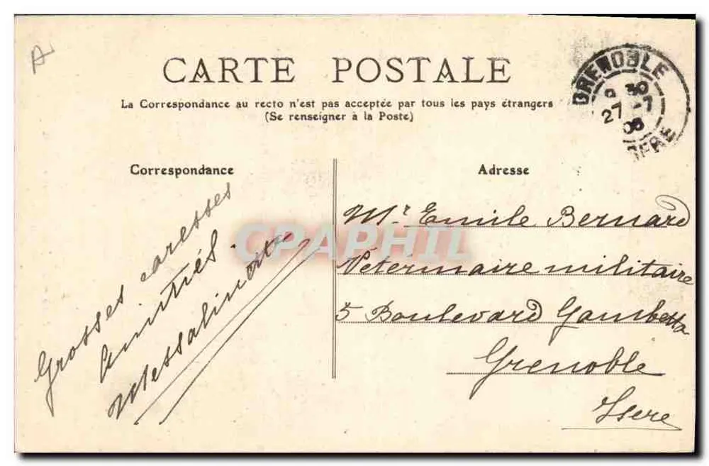 Auvergne — Eine Auvergnate auf dem Weg zum Markt — I.L. n°2619 - Rückseite