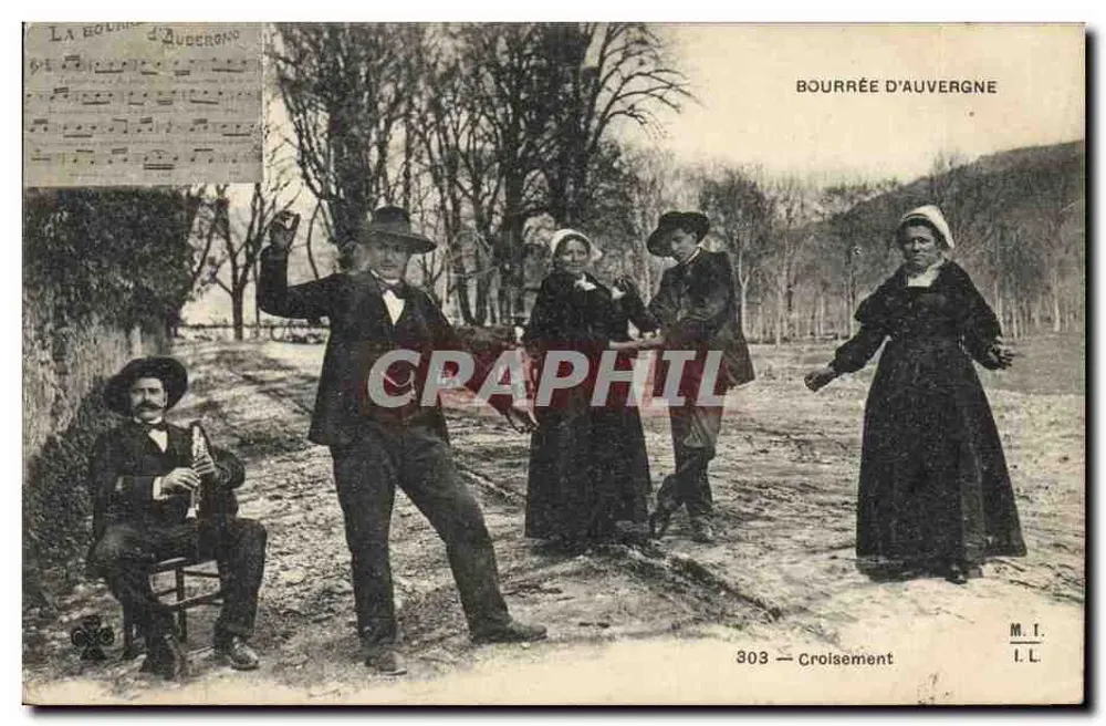 Dança folclórica da Auvergne — Bourrée d'Auvergne — M.I. I.C. n°303, Croisement - Frente